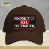 Property Of Firefighter Novelty License Plate Hat Cotton / Dark Brown