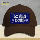 Loves Dogs Novelty License Plate Hat Cotton / Dark Brown