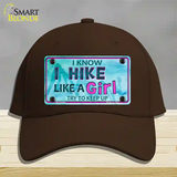 Hike Like A Girl Novelty License Plate Hat Cotton / Dark Brown