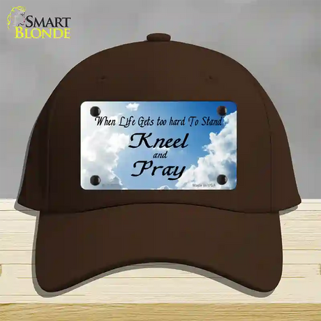 Clouds Novelty License Plate Hat Cotton / Dark Brown