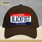 Blackfoot Idaho Novelty License Plate Hat Cotton / Dark Brown