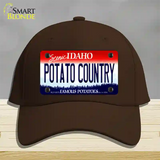 Potato Country Idaho Novelty License Plate Hat Cotton / Dark Brown