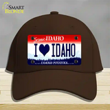 Love Idaho Novelty License Plate Hat Cotton / Dark Brown