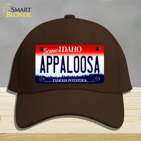 Appaloosa Idaho Novelty License Plate Hat Cotton / Dark Brown