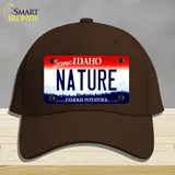 Nature Idaho Novelty License Plate Hat Cotton / Dark Brown