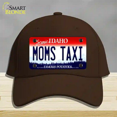 Moms Taxi Idaho Novelty License Plate Hat Cotton / Dark Brown