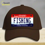 Fishing Idaho Novelty License Plate Hat Cotton / Dark Brown