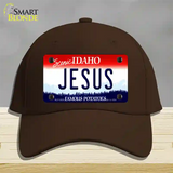 Jesus Idaho Novelty License Plate Hat Cotton / Dark Brown