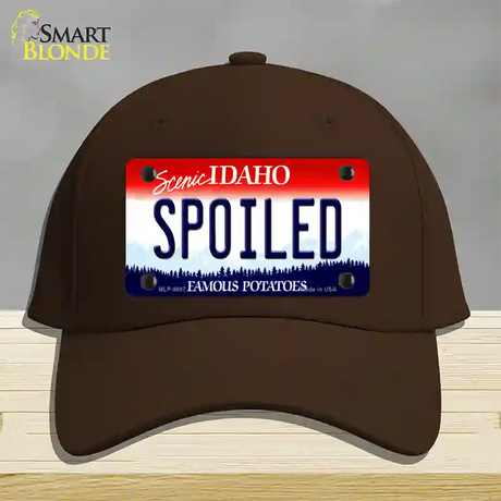 Spoiled Idaho Novelty License Plate Hat Cotton / Dark Brown