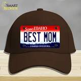 Best Mom Idaho Novelty License Plate Hat Cotton / Dark Brown