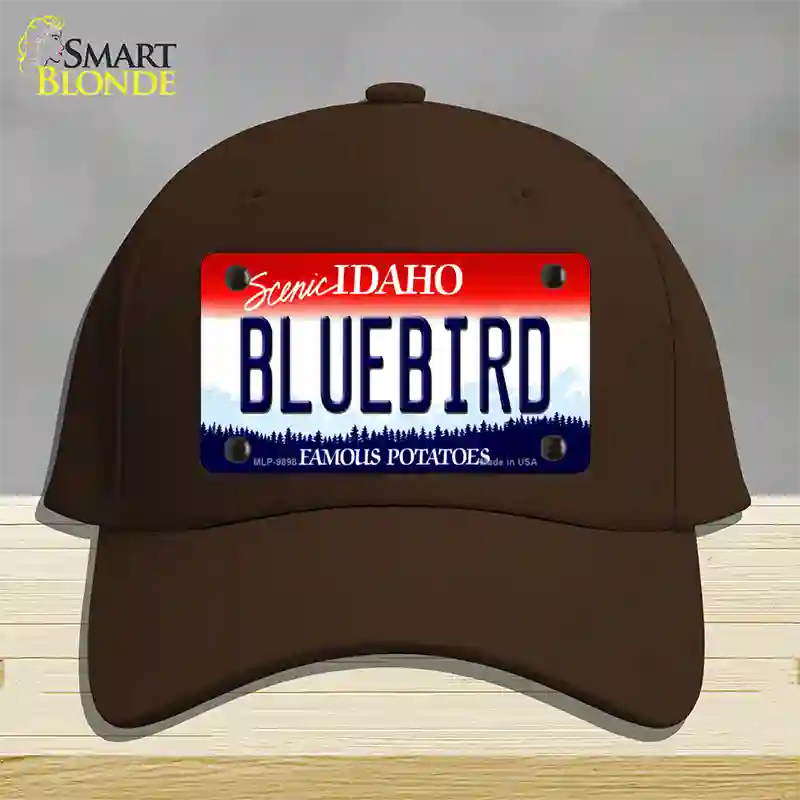 Bluebird Idaho Novelty License Plate Hat Cotton / Dark Brown