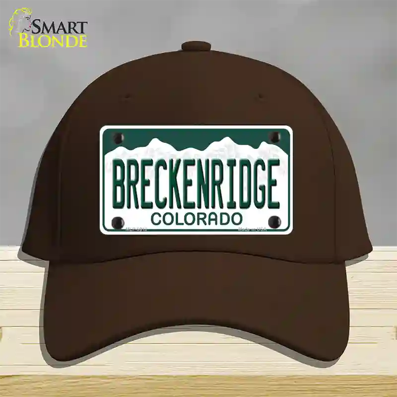 Breckenridge Colorado Novelty License Plate Hat Cotton / Dark Brown