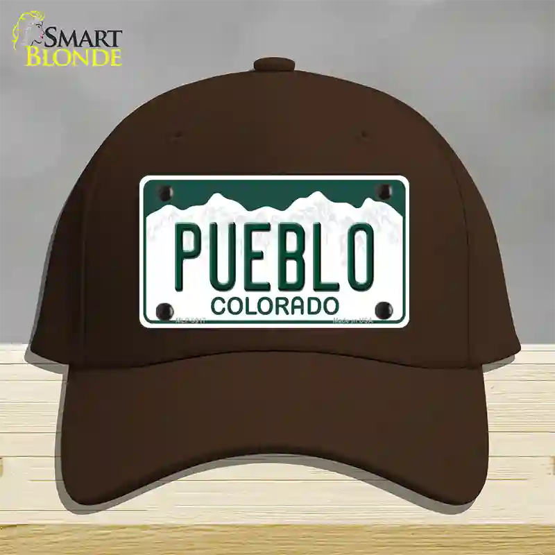 Pueblo Colorado Novelty License Plate Hat Cotton / Dark Brown