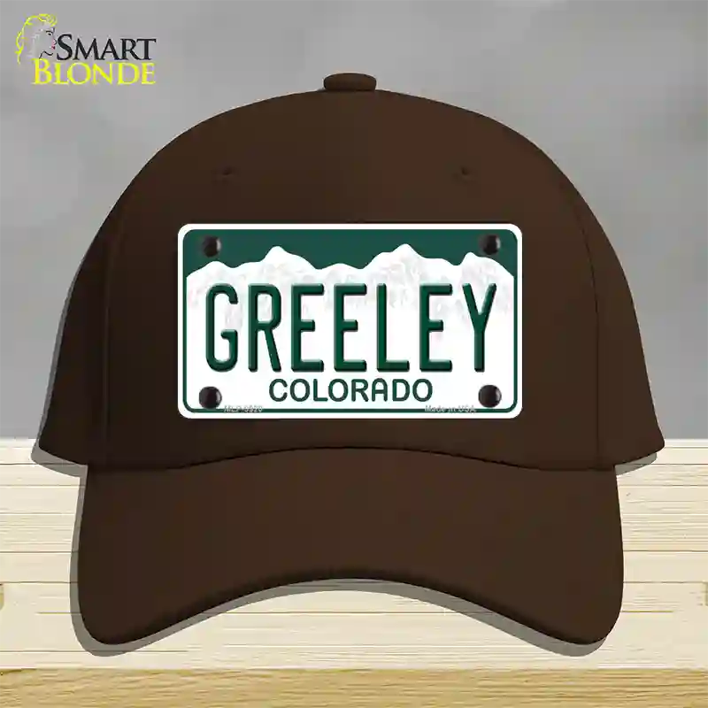 Greeley Colorado Novelty License Plate Hat Cotton / Dark Brown