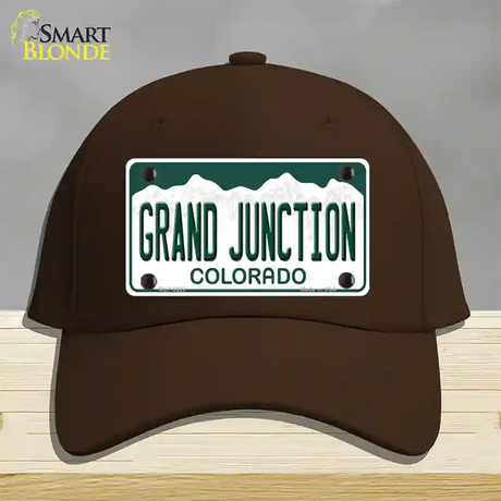 Grand Junction Colorado Novelty License Plate Hat Cotton / Dark Brown