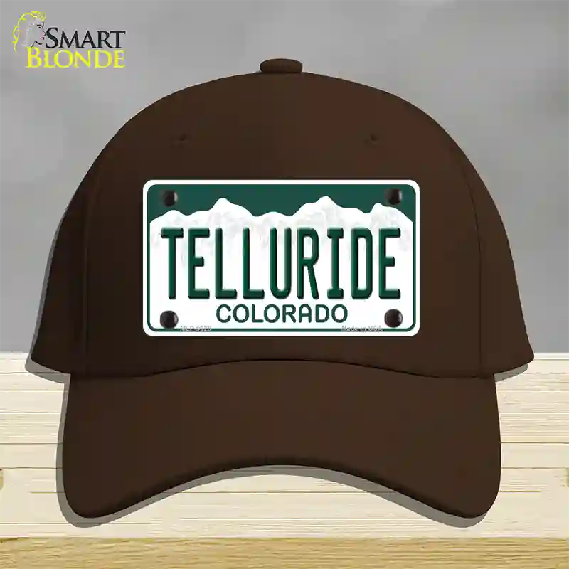 Telluride Colorado Novelty License Plate Hat Cotton / Dark Brown