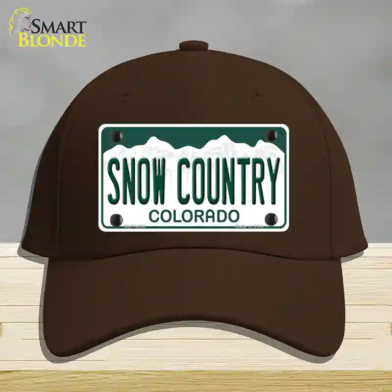 Snow Country Colorado Novelty License Plate Hat Cotton / Dark Brown