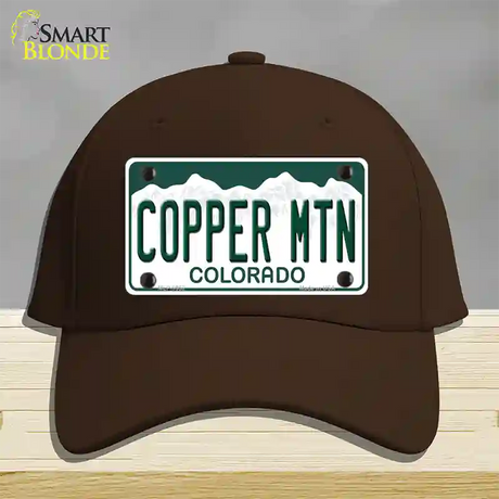 Copper Mountain Colorado Novelty License Plate Hat Cotton / Dark Brown