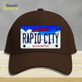 Rapid City South Dakota Novelty License Plate Hat Cotton / Dark Brown