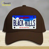 Black Hills South Dakota Novelty License Plate Hat Cotton / Dark Brown