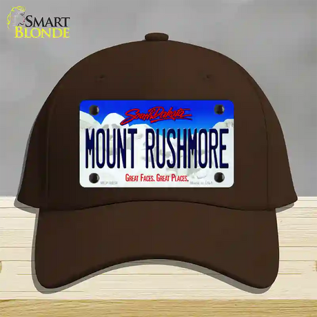 Mount Rushmore South Dakota Novelty License Plate Hat Cotton / Dark Brown