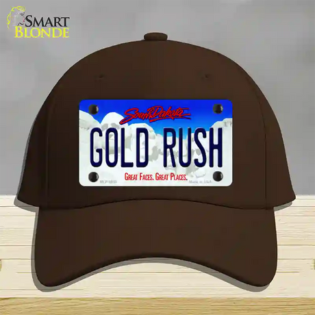 Gold Rush South Dakota Novelty License Plate Hat Cotton / Dark Brown