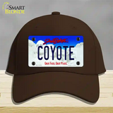 Coyote South Dakota Novelty License Plate Hat Cotton / Dark Brown