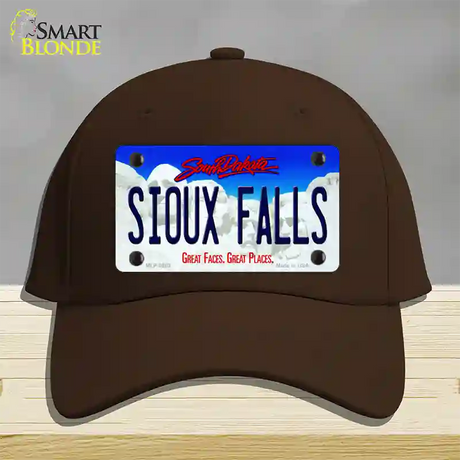 Sioux Falls South Dakota Novelty License Plate Hat Cotton / Dark Brown