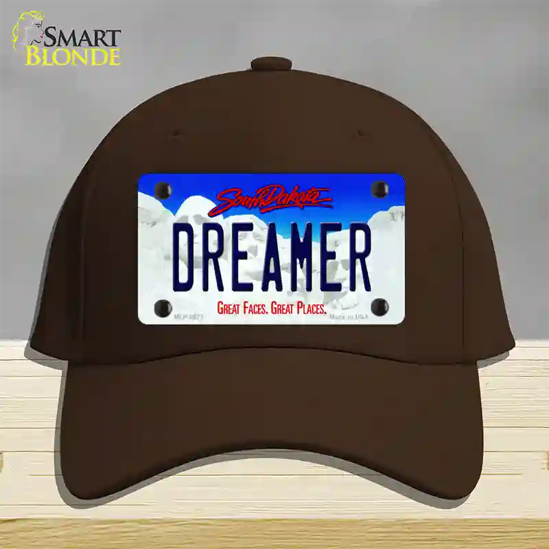 Dreamer South Dakota Novelty License Plate Hat Cotton / Dark Brown