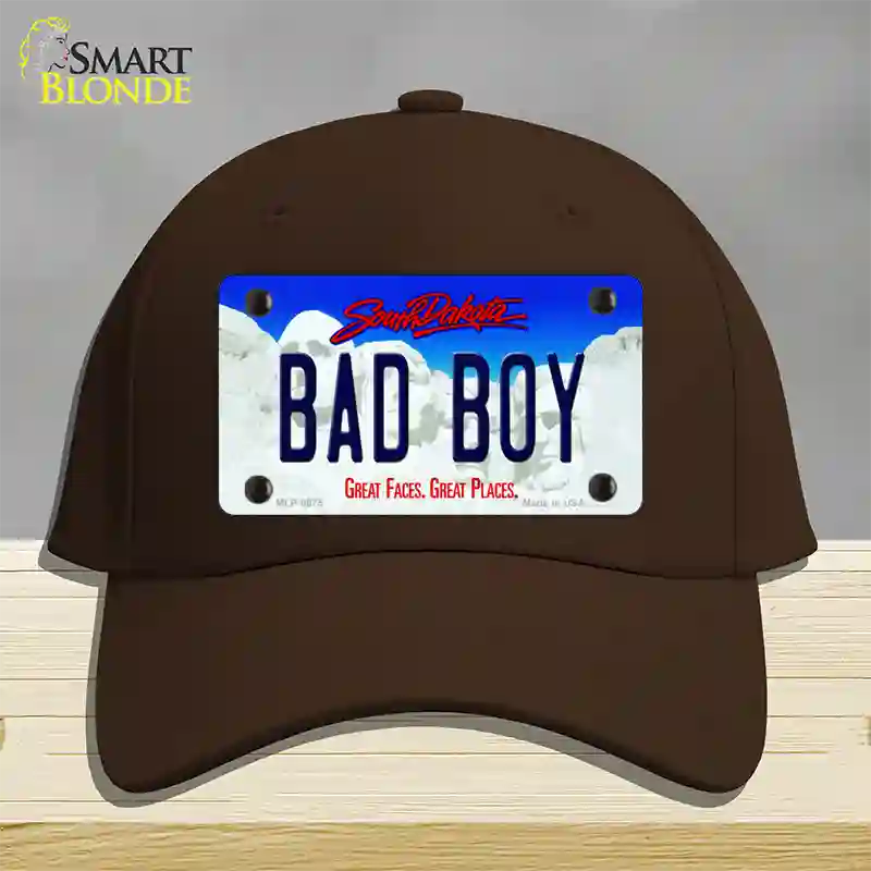 Bad Boy South Dakota Novelty License Plate Hat Cotton / Dark Brown