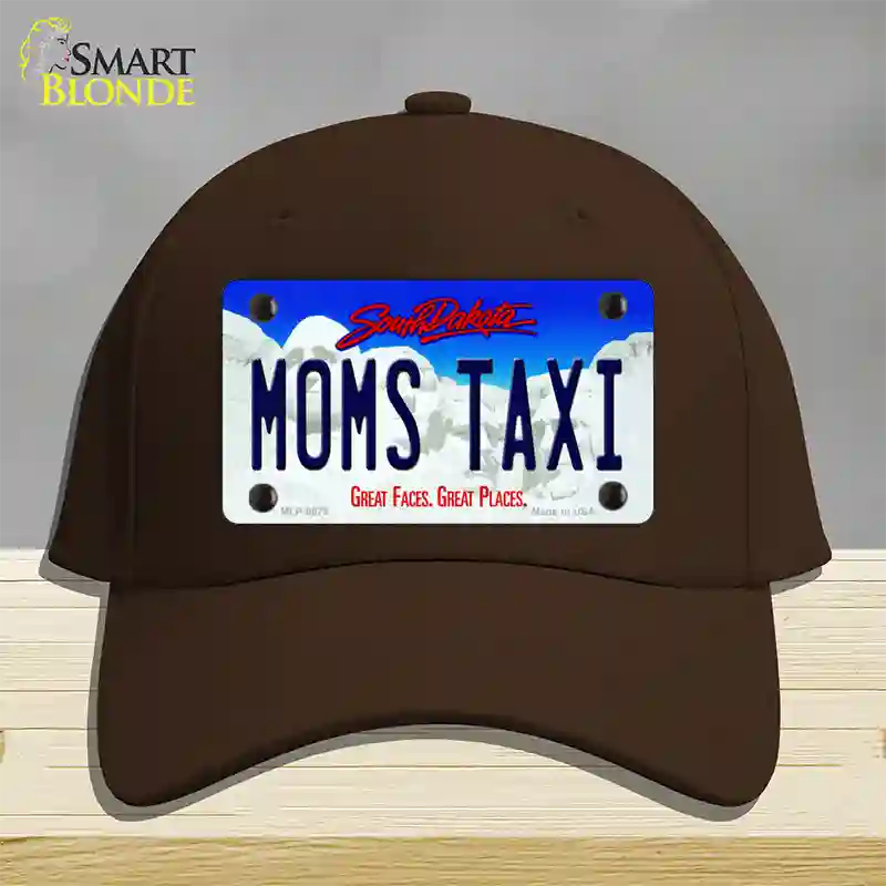 Moms Taxi South Dakota Novelty License Plate Hat Cotton / Dark Brown