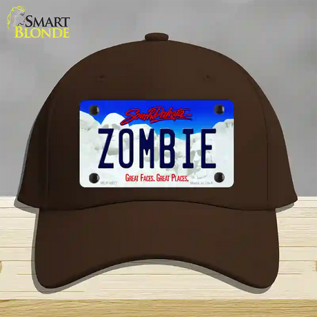 Zombie South Dakota Novelty License Plate Hat Cotton / Dark Brown