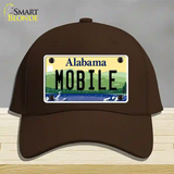 Mobile Alabama Novelty License Plate Hat Cotton / Dark Brown