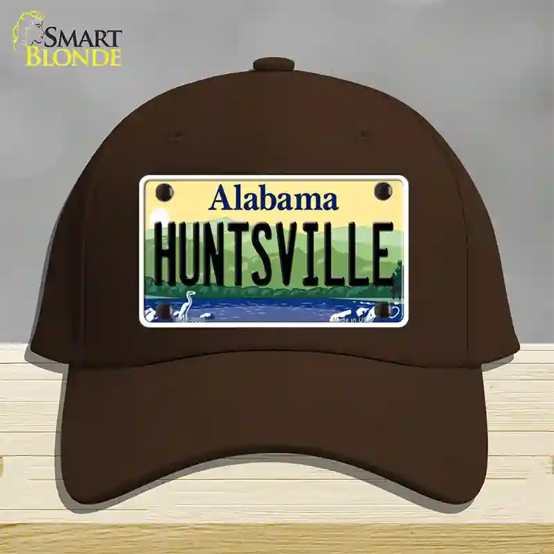 Huntsville Alabama Novelty License Plate Hat Cotton / Dark Brown