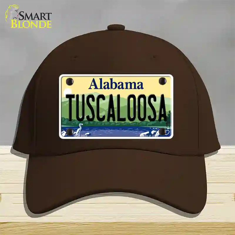 Tuscaloosa Alabama Novelty License Plate Hat Cotton / Dark Brown