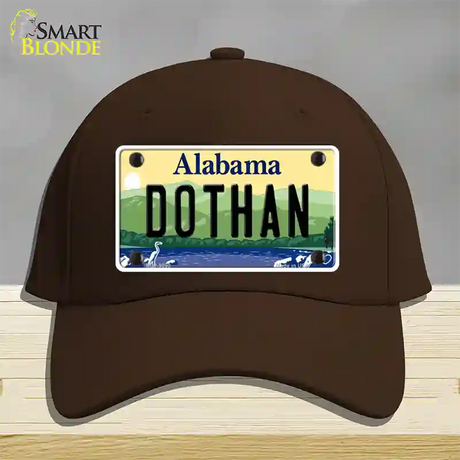 Dothan Alabama Novelty License Plate Hat Cotton / Dark Brown