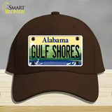 Gulf Shores Alabama Novelty License Plate Hat Cotton / Dark Brown