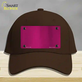 Pink Metallic Solid Novelty License Plate Hat Cotton / Dark Brown