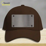 Grey Metallic Solid Novelty License Plate Hat Cotton / Dark Brown