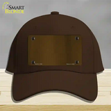 Brown Metallic Solid Novelty License Plate Hat Cotton / Dark Brown