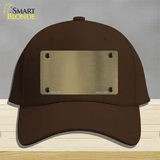 Gold Metallic Solid Novelty License Plate Hat Cotton / Dark Brown