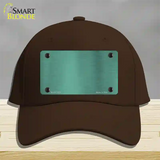 Teal Metallic Solid Novelty License Plate Hat Cotton / Dark Brown