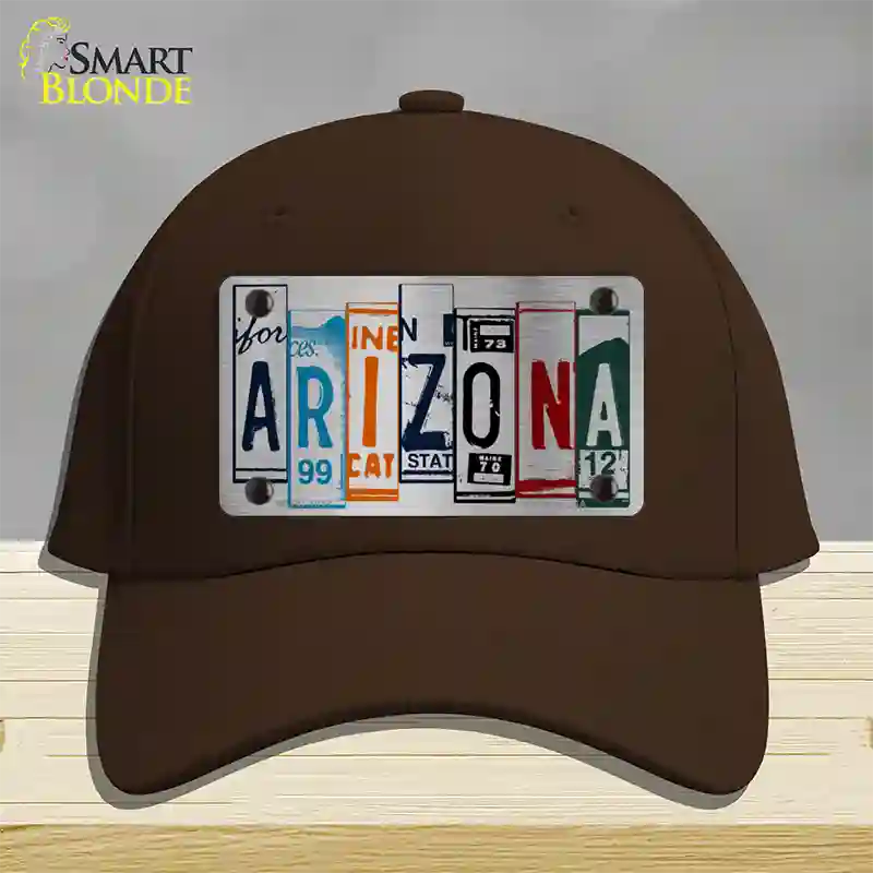 Arizona License Plate Art Novelty License Plate Hat Cotton / Dark Brown