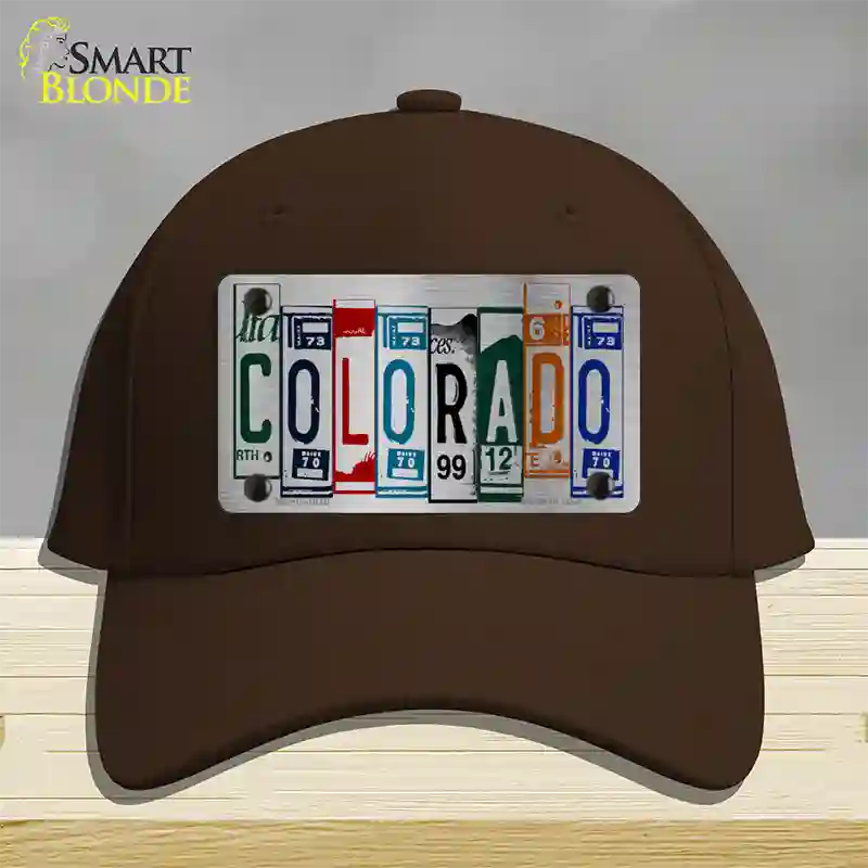 Colorado License Plate Art Novelty License Plate Hat Cotton / Dark Brown