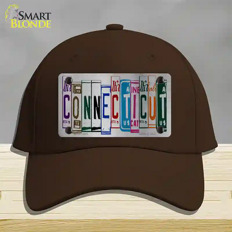 Connecticut License Plate Art Novelty License Plate Hat Cotton / Dark Brown