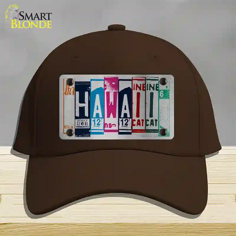 Hawaii License Plate Art Novelty License Plate Hat Cotton / Dark Brown