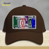 Iowa License Plate Art Novelty License Plate Hat Cotton / Dark Brown