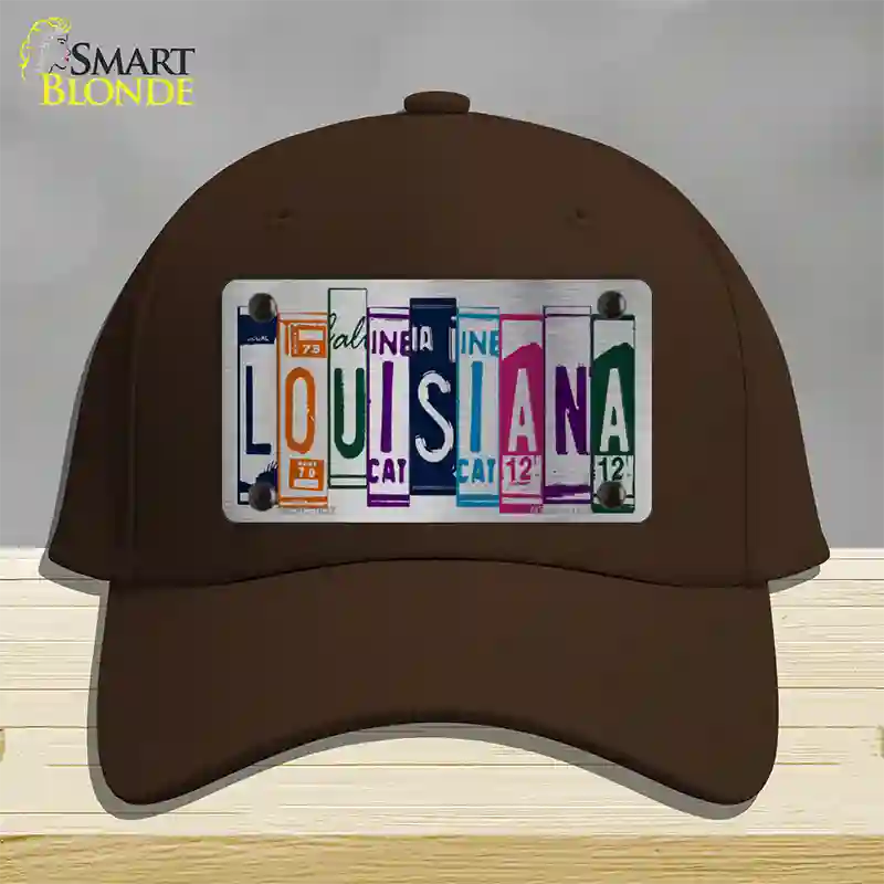 Louisiana License Plate Art Novelty License Plate Hat Cotton / Dark Brown