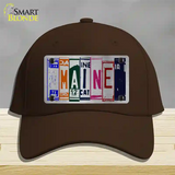 Maine License Plate Art Novelty License Plate Hat Cotton / Dark Brown