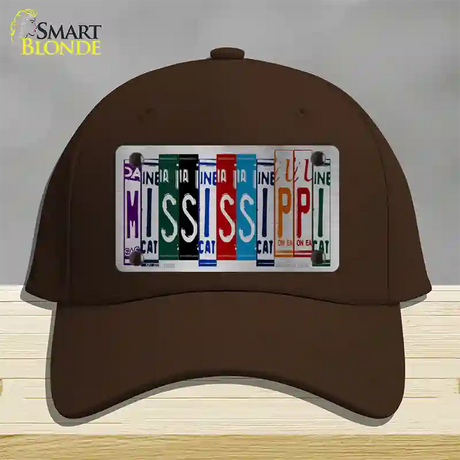 Mississippi License Plate Art Novelty License Plate Hat Cotton / Dark Brown